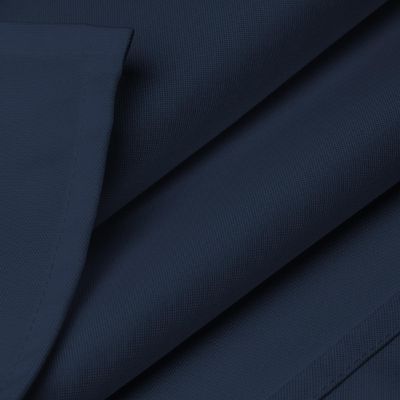Lann's Linens 70" x 120" Rectangular Wedding Banquet Polyester Fabric Tablecloth - Navy Blue Image 3