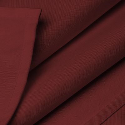 Lann's Linens 90" x 132" Rectangular Wedding Banquet Polyester Fabric Tablecloth - Burgundy Image 3