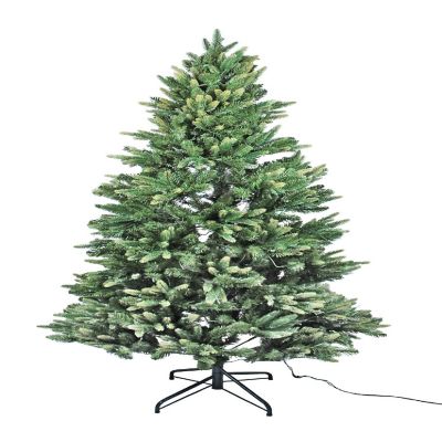Lapland 6 Ft Fir Hinged Christmas Tree - 350 Clear Lights - 1318 Tips Image 1