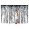 Large Black Metallic Fringe Backdrop Curtain Image 1