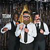Large Black Metallic Fringe Backdrop Curtain Image 1