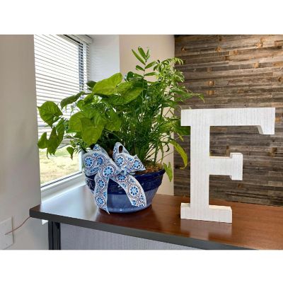 Large Decorative Free Standing White Decorative Monogram Wood Letter Image 1