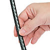 Large Faux Leather Black Slide Wristbands - 6 Pc. Image 1
