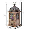 Large Flip-Top Wooden Lantern 14.25" Image 2