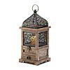 Large Flip-Top Wooden Lantern 14.25" Image 3