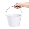 Large Galvanized White Pail Image 1