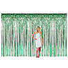 Large Green Metallic Fringe Backdrop Curtain Image 1