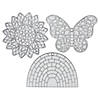 Large Mosaic Plastic Suncatchers - 12 Pc. Image 1