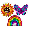 Large Mosaic Plastic Suncatchers - 12 Pc. Image 1