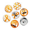 Large Orange Awareness Ribbon Snap Beads - 12 Pc. Image 1