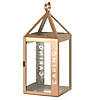 Large Rose Metal Caring Lantern 17.5" Image 1