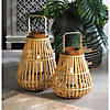 Large Slat Wood Lantern 13.75" Image 1