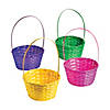 Large Solid Color Bamboo Easter Baskets - 12 Pc. Image 1