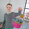 Large Solid Color Bamboo Easter Baskets - 12 Pc. Image 2