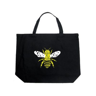 Large Word Art Tote Bag - Bee Kind - 20&quot;W x 15&quot;H x 5&quot;D Image 1
