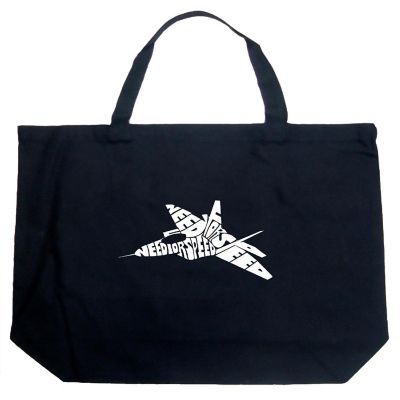 Large Word Art Tote Bag - FIGHTER JET - NEED FOR SPEED - 20&quot;W x 15&quot;H x 5&quot;D Image 1