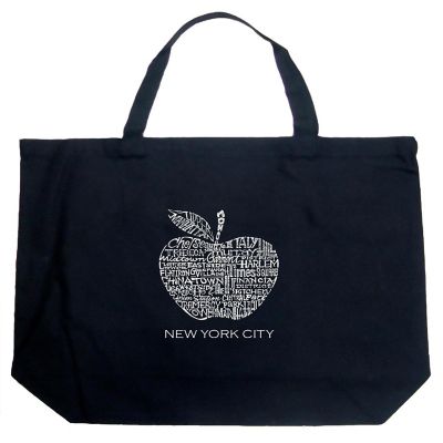 Large Word Art Tote Bag - Neighborhoods in NYC - 20&quot;W x 15&quot;H x 5&quot;D Image 1