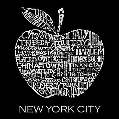 Large Word Art Tote Bag - Neighborhoods in NYC - 20&quot;W x 15&quot;H x 5&quot;D Image 1