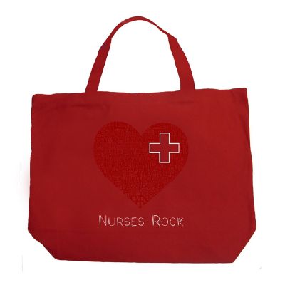 Large Word Art Tote Bag - Nurses Rock - 20&quot;W x 15&quot;H x 5&quot;D Image 1