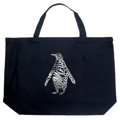 Large Word Art Tote Bag - Penguin - 20&quot;W x 15&quot;H x 5&quot;D Image 1