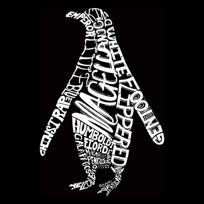 Large Word Art Tote Bag - Penguin - 20&quot;W x 15&quot;H x 5&quot;D Image 1