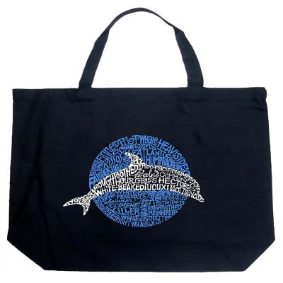 Large Word Art Tote Bag - Species of Dolphin - 20&quot;W x 15&quot;H x 5&quot;D Image 1