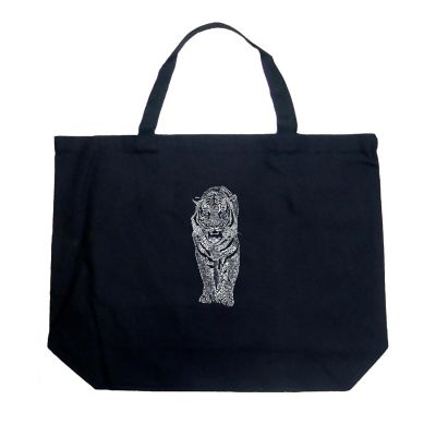 Large Word Art Tote Bag - TIGER - 20&quot;W x 15&quot;H x 5&quot;D Image 1