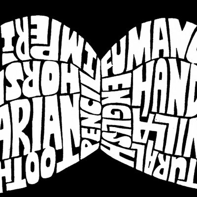 Large Word Art Tote Bag - WAYS TO STYLE A MOUSTACHE - 20&quot;W x 15&quot;H x 5&quot;D Image 2