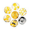Large Yellow Awareness Snap Beads - 12 Pc. Image 1