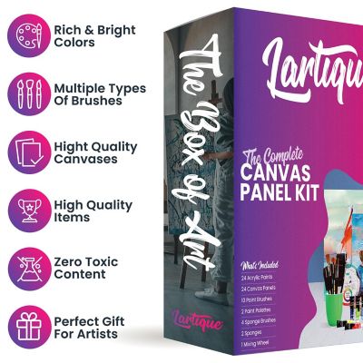Lartique Painting Supplies, Acrylic Paint Set - Painting Kits for Adults and Kids - Includes Canvases for Painting, Acrylic Paint, Paintbrushes, and More Image 1