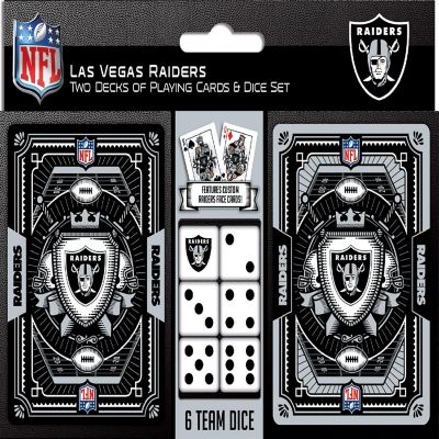 Las Vegas Raiders NFL 2-Pack Playing cards & Dice set Image 1
