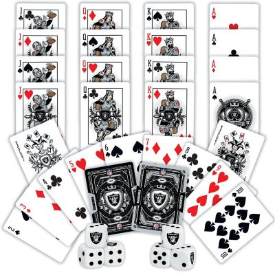 Las Vegas Raiders NFL 2-Pack Playing cards & Dice set Image 2