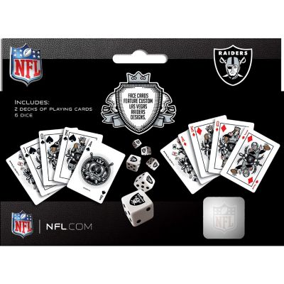 Las Vegas Raiders NFL 2-Pack Playing cards & Dice set Image 3