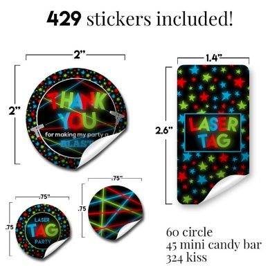 Laser Tag Sticker Bundle 429pc. by AmandaCreation Image 1