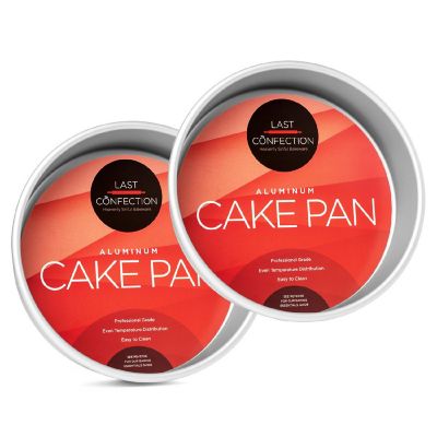 Last Confection 2-Piece Round Cake Pan Set - 8" x 2" Deep Image 1
