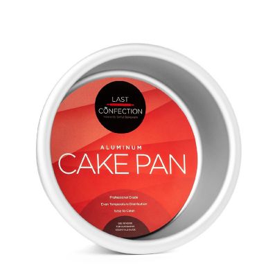 Last Confection 4" x 2" Deep Round Aluminum Cake Pan Baking Tin - Professional Bakeware Image 1