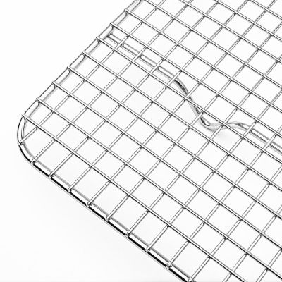 Last Confection Stainless Steel Baking & Cooling Wire Rack - 12" x 17" Fits Half Sheet Pan Image 2
