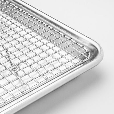 Last Confection Stainless Steel Baking & Cooling Wire Rack - 12" x 17" Fits Half Sheet Pan Image 3
