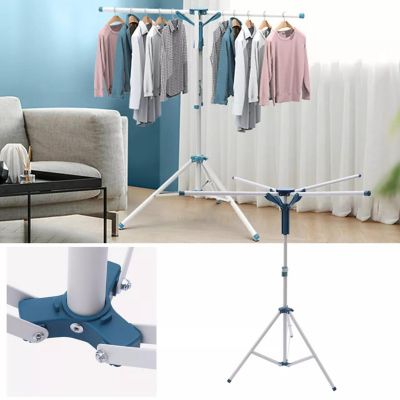 Laundry Clothes Storage Drying Rack Portable Folding Dryer Hanger Tripod Stand Image 2