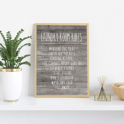 Laundry Room Rules Sign 1Pk 8.5x11in Image 2