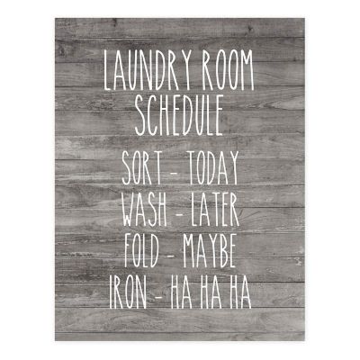 Laundry Schedule Sort Wash Fold 8.5x11in Image 1