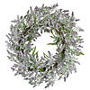 Lavender and Leaves Spring Floral Artificial Wreath 22" Image 1