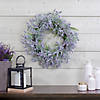 Lavender and Leaves Spring Floral Artificial Wreath 22" Image 1