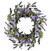 Lavender Artificial Spring Floral Wreath 18" Image 1