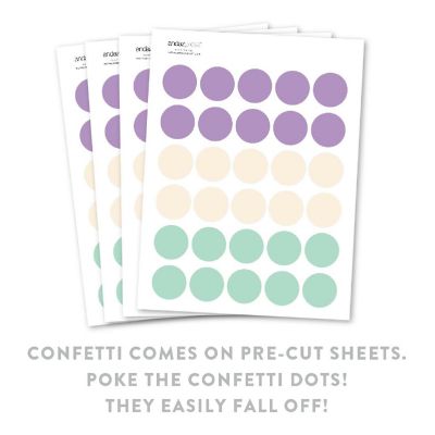 Lavender Ivory Mint Confetti, 180-Pack Image 1