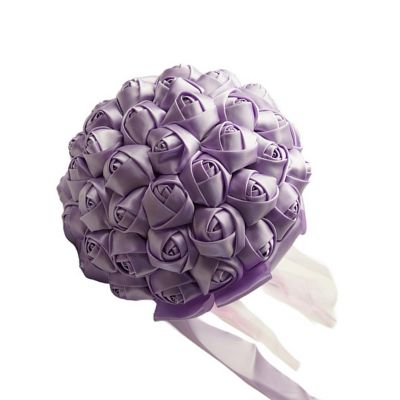 Lavender Rose Bud Satin Bouquet Image 2