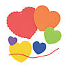 Layered Rainbow Heart Ornament Craft Kit - Makes 12 Image 1