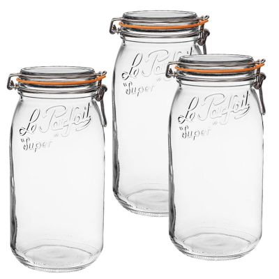 Le Parfait 96 oz Glass Super Jars (3ct) Image 1