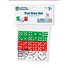 Learning Resources Dot Dice, Red, Green &amp; White, 36 Per Pack, 3 Packs Image 1