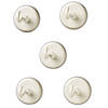 Learning Resources Magnetic Hooks, 1.25" Diameter, White, 5 Per Pack, 2 Packs Image 1